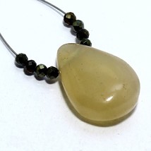 Onyx Smooth Pear Mystic Coated Spinel Beads Briolette Natural Loose Gemstone - £1.55 GBP