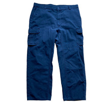 Wrangler Cargo Pants Mens 42 x 32 Black Work 29" Inseam Utility - $15.20