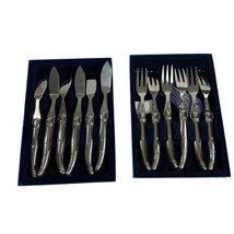 French Laguiole Pradel Fish Flatware Set 12 Pcs Forks & Knives 18/10 Stainless - $85.00
