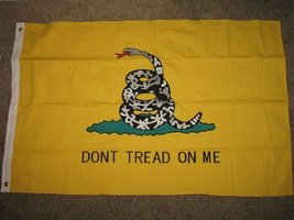 3x5 Gadsden Don&#39;t Tread On Me Tea Party Doublesided Embroidered Sewn 100% Cotton - £55.05 GBP