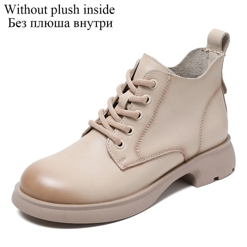 Luxury Design Autumn Winter Warm Ankle Boots For Women Casual High Top Shoes Rea - £61.68 GBP