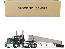 Peterbilt 389 Day Cab and ERMC 4-Axle Hydra-Steer Trailer with Bridge Beam Secti - $173.95