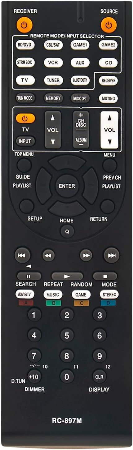 Rc-897M Replace Remote Control Compatible With Onkyo Home Theater Av Rec... - $31.98