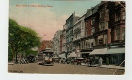 Boylston Street Boston Massachusetts VTG Postcard c1910 Trolley Cars Main Street - £7.78 GBP