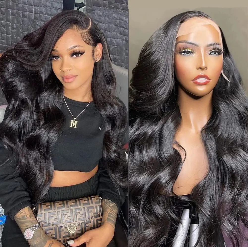Body Wave 13x6x1 HD Lace Frontal Wig Glueless Wigs Ready To Wear With Baby Ha - £48.01 GBP+