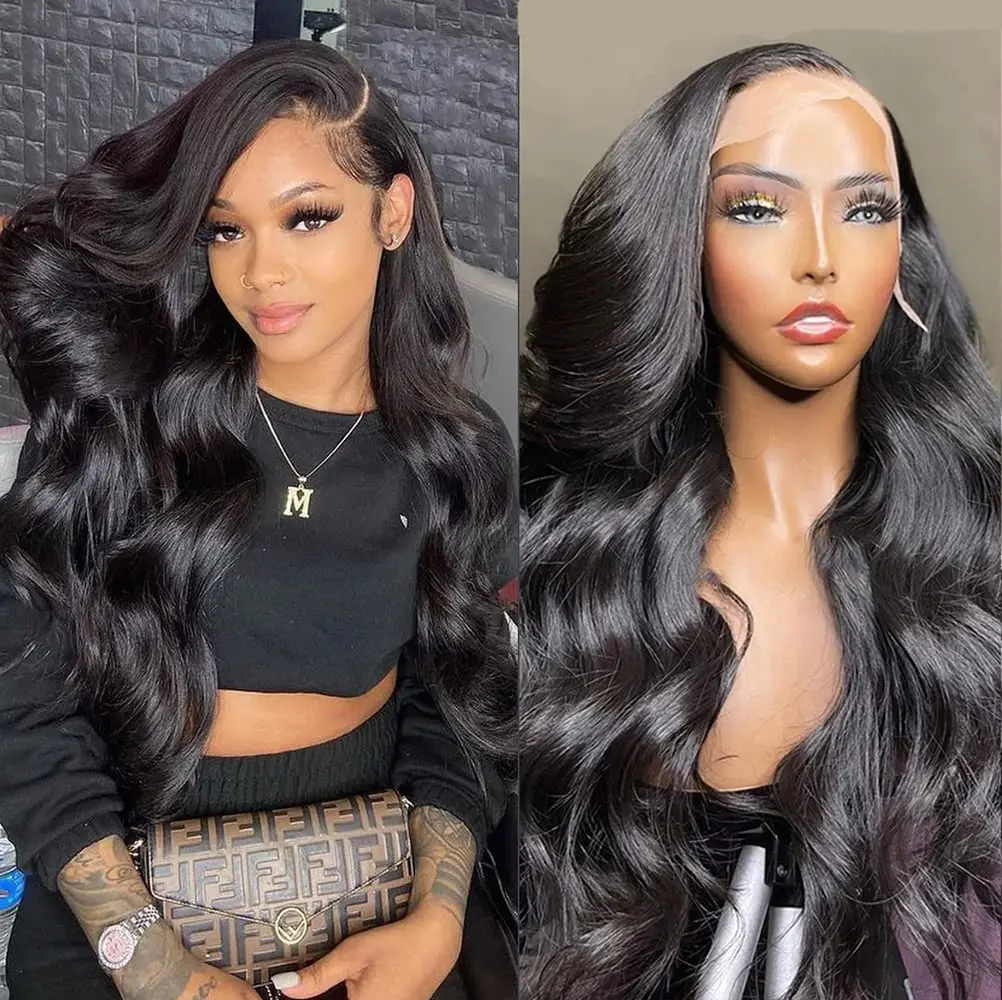 Body Wave 13x6x1 HD Lace Frontal Wig Glueless Wigs Ready To Wear With Baby Ha - £45.66 GBP+