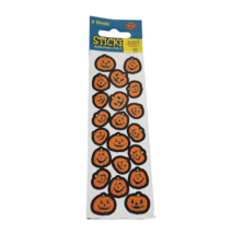 Vintage Beistle 2 Sheets Halloween Orange Pumpkin Stickers Teachers School New - £11.39 GBP