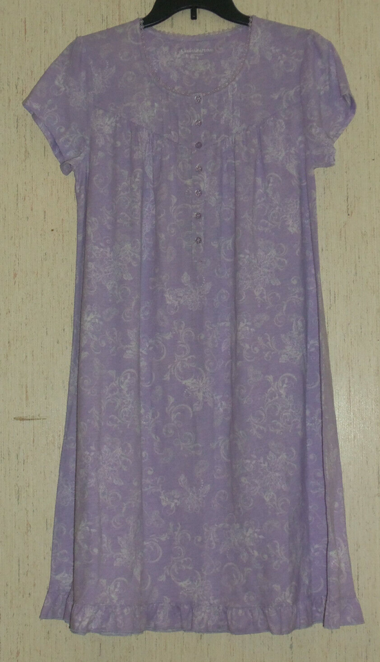 Primary image for NEW WOMENS Croft & Barrow LILAC W/ FLORAL PRINT KNIT NIGHTGOWN  SIZE S