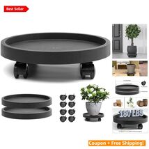 Effortlessly Mobile 12.6 Inch Wheeled Plant Stands in Rust Red - 2 Pack - $71.23