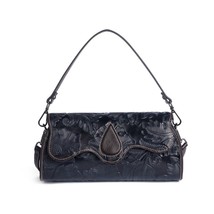 Women&#39;s Bag Leather Women&#39;s Handbag 3 Color Chinese Retor Style Ladies Corssbody - £93.21 GBP