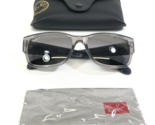 Ray-Ban Sunglasses RB4388 6647/G3 Clear Gray Square Frames with Gray Lenses - $108.89