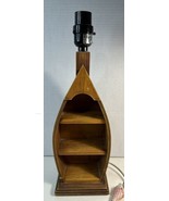 Wooden Row Boat Lamp Without Shade (works) Used 15” Tall 5” Wide 4” Deep - £11.01 GBP