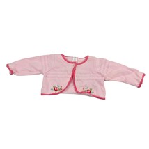 Carters Baby Girl Pink Floral Embroidered Knit Cardigan Sweater 3 Months - $39.60