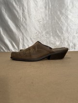 Mudd Gaston Brown Slip On Mules Western Shoes Women’s Sz 8 M - £15.71 GBP