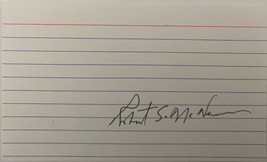 8th US Secretary of Defense Robert McNamara original signature - £19.54 GBP