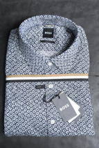 Hugo Boss Herren C-Hal Kent Freizeit Fit Navy Kariertes Baumwoll Hemd 40... - $1,198.07 MXN