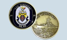 Navy Battleship Uss Missouri BB-63 The Mighty Mo Challenge Coin - £31.89 GBP