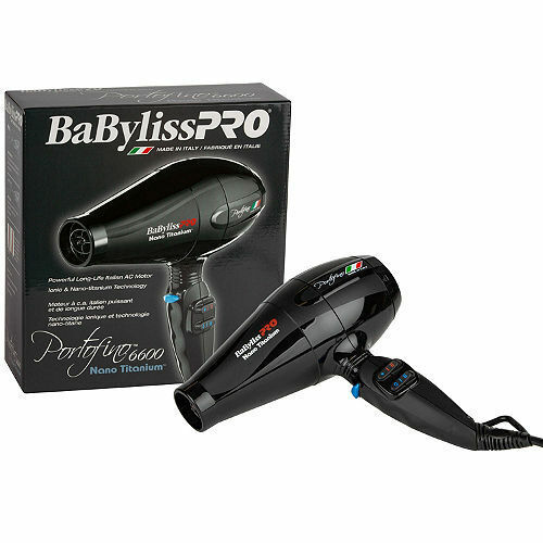 Babyliss Pro Portofino 6610 1875 Watt Nano Titanium Ionic Hair Dryer Black NEW - $135.00
