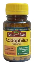 Nature Made ACIDOPHILUS Probiotics 1 billion CFU 60 tablets 08/2023 - $29.69