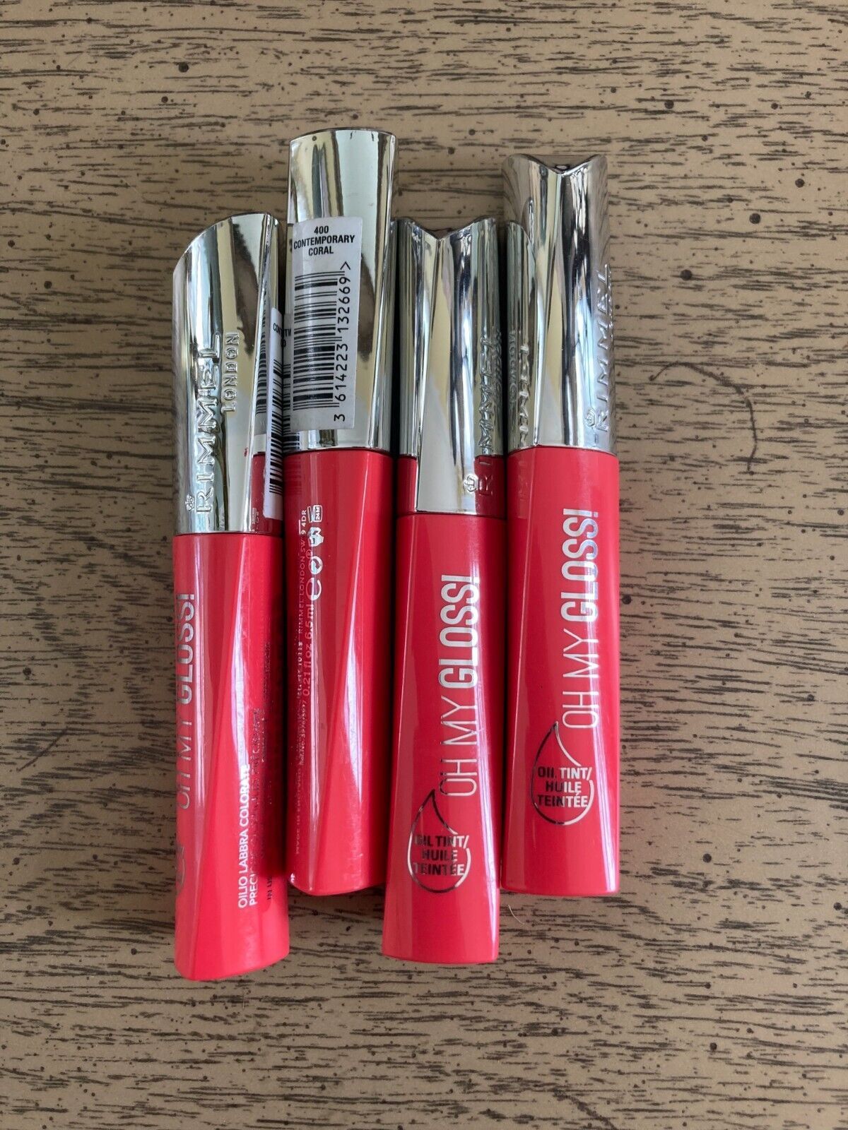 RIMMEL Oh My Gloss Lip Gloss Shade: # 400 Contemporary Coral NEW Lot of 4 - $32.33