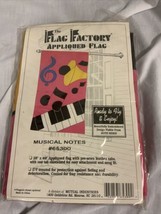 The Flag Factory Appliqued Flag Musical Notes #65300 - £5.00 GBP