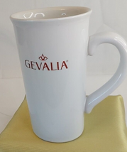 Gevalia Toll Coffe Mug 16 Oz white Burgandy Lettering 6&#39; x 3&#39; 1/2 pre-owned  - £11.07 GBP