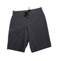 QÔR QÔRtec Dobby Boardshorts Dark Gray Men’s 34 Stretchy Side Pocket Qui... - £38.10 GBP