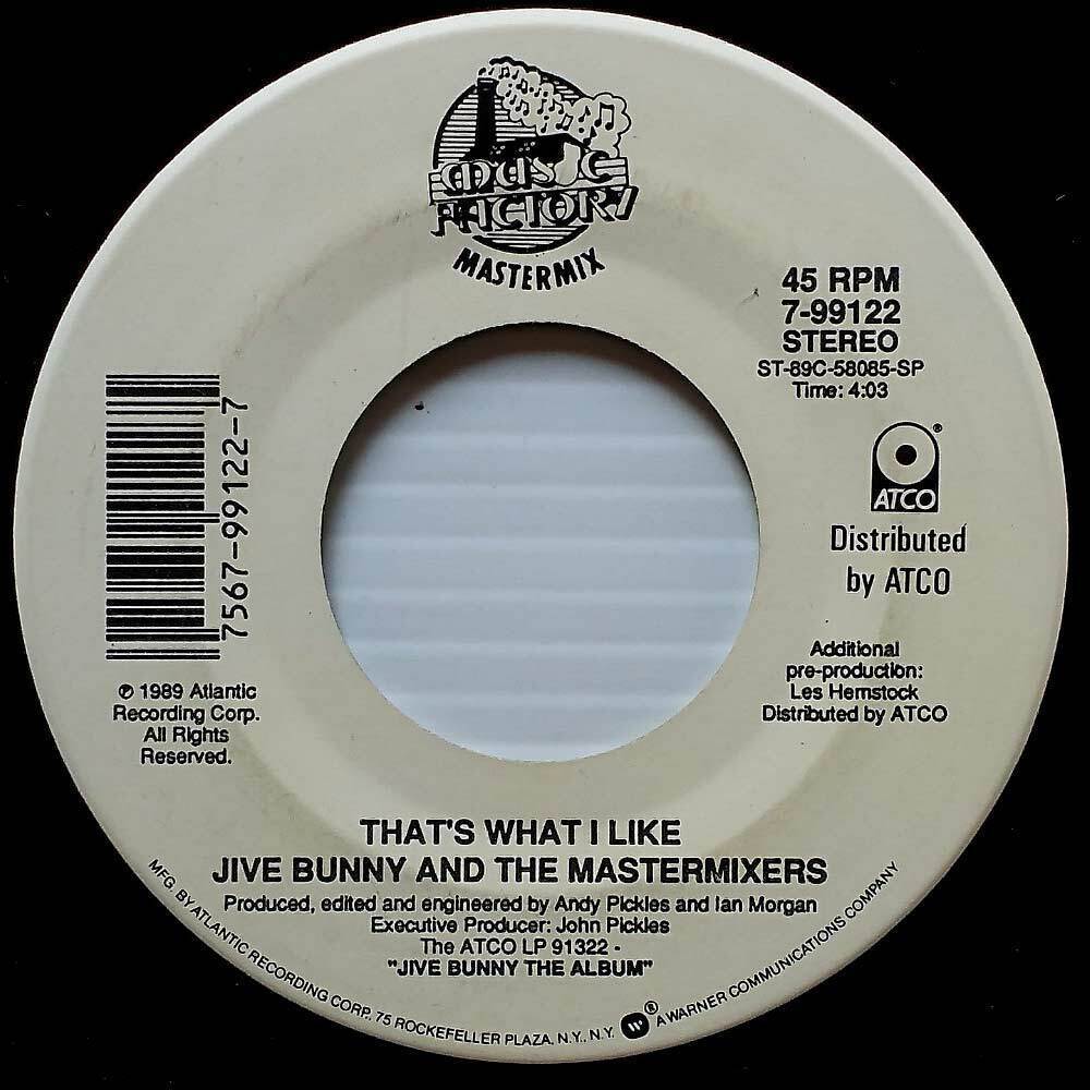 Jive Bunny &amp; The Mastermixers - That&#39;s What I Like / Pretty Blue Eyes [7... - $2.27