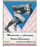 Washington &amp; Jefferson vs Temple University 10/18/1930-photos-info-VG/FN - £137.97 GBP