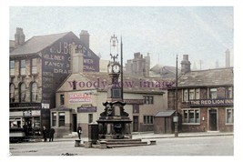 ptc4428 - Yorks. - Early view, Red Lion Inn &amp; New Clock, Heckmondwike, print 6x4 - £2.22 GBP