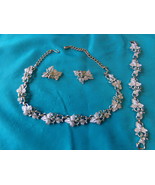 Vintage Sarah Coventry Necklace, Bracelet, and Clip Earrings Set - $22.00