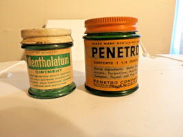 Vintage Penetro Bottle And Mentholatum Ointment BOTTLE-L@@K! - £5.97 GBP