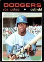1971 Topps Von Joshua, Los Angeles Dodgers, Baseball Card #57, as Christmas Gift - £1.53 GBP