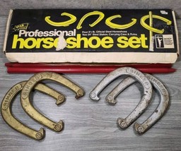 VINTAGE STAR PROFFESSIONAL HORSESHOE SET COMPLETE 2 1/2lb RINGER SHOES &amp;... - $76.46