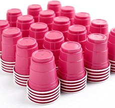 Pink Plastic Shot Cups, 100ct 2oz, Hot Pink Party Cups, Bachelorette Party, Birt - £20.77 GBP
