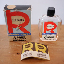 Vintage Mid Century Remington Shaver Saver Cleaning Fluid Original Box M... - £23.88 GBP