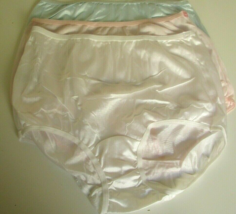 3 Dixie Belle by Velrose Full cut Briefs Style 719 White Pink and Blue Size 5 - £19.68 GBP