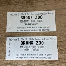 2 BRONX ZOO New York City Ticket Stubs from 2002 - £9.58 GBP
