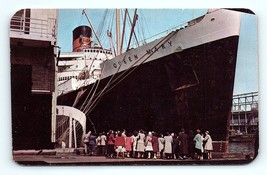 Postcard RMS Queen Mary British Ocean Liner Ship Cunard-White Star New York City - £3.95 GBP