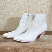 Lulus x Matisse Spirit White And Blonde Pointed Toe Ankle Booties Size 7.5 - £23.72 GBP