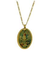 18k Caridad del Cobre Religious Medal Gold Plated Yoruba Medalla Protecc... - $17.49 CAD