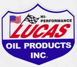 2 LUCAS HI-PERFORMANCE OIL STICKER HOT ROD DECAL NASCAR NHRA IHRA - £7.86 GBP