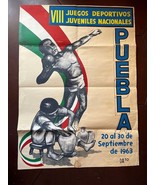 VTG Mexican VIII National Youth Sports Games Official Poster Art Print F... - $64.10 CAD