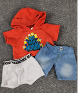 Build A Bear Minions Outfit More than a Minion Hoodie Boxers Jeans Denim Teddy - $17.81