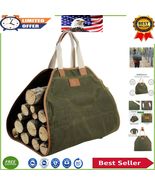 Oversized Heavy-Duty Firewood Carrier - Waxed Canvas Log Sling with Grip... - $738.34 MXN