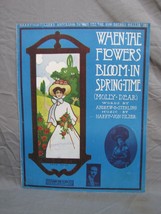 Antique 1900s &quot;When The Flowers Bloom In Springtime&quot; Sheet Music #193 - £15.81 GBP