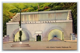 Libertà Tunnels Pittsburgh Pennsylvania Pa Unp Lino Cartolina N20 - £2.37 GBP
