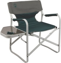 Folding Portable Deck Chair With Side Table By Coleman Outpost Breeze. - £59.24 GBP