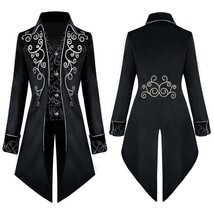 Men Vintage Prince Medieval Tuxedo Renaissance Embroidery Jacket Victori... - £143.21 GBP