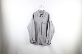 Vintage 90s LL Bean Mens Size 19 Tall Faded Chamois Cloth Button Shirt Gray USA - £47.29 GBP